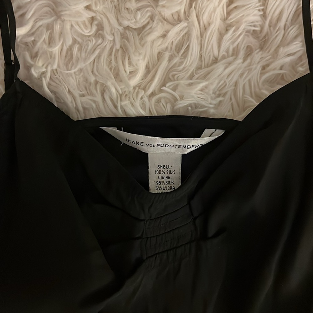 Diane Von Furstenberg black silk tank DVF - Picture 2 of 3